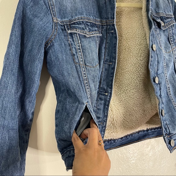 Denim Kids Sherpa Jacket - Picture 6 of 8